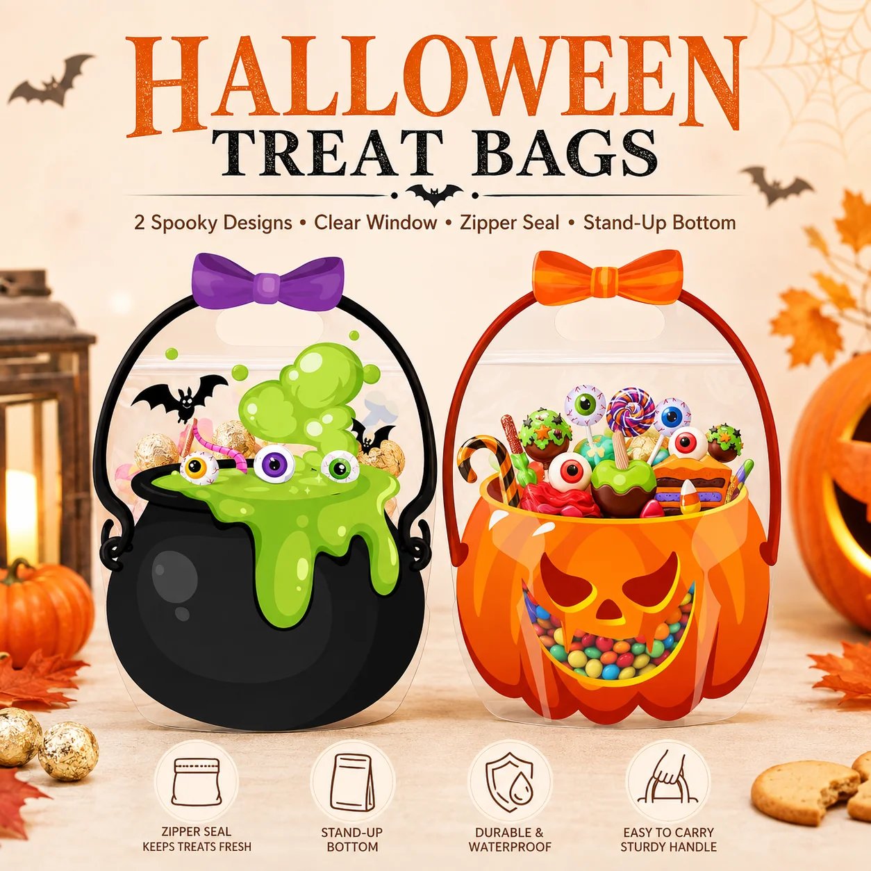 12pcs(6 pumpkin+6 poison)